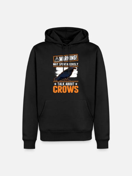 Warnung Krähe Geschenk Rabe Rabenkrähe - Herre Premium økologisk hoodie - sort