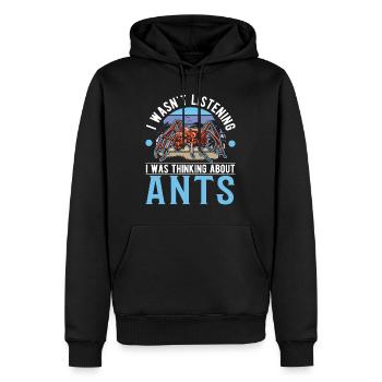 Fourmis Fourmilière Fourmilières Fourmis de feu - Sweat à capuche Premium bio Homme - noir - Devant - Nico (187cm)
