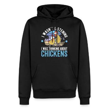 Hühner Hühnerzucht Hühnchen Landwirt - Männer Premium Bio Hoodie - Schwarz - Vorne - Nico (187cm)
