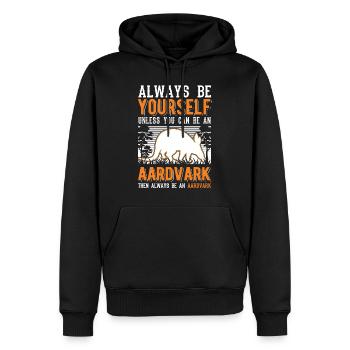 Sois toujours toi-même Aardvark Erdferkel - Sweat à capuche Premium bio Homme - noir - Devant - Nico (187cm)
