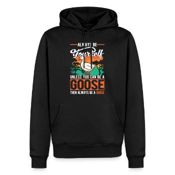 Oies Cadeau Goose Lovers Goose Éleveurs d’oies - Sweat à capuche Premium bio Homme - noir - Devant - Nico (187cm)