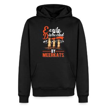 Meerkat Gift Meerkat - Men’s Premium Organic Hoodie - black - Front - Nico (187cm)