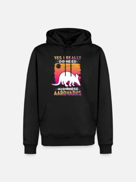 Erdferkel Geschenk Aardvark - Männer Premium Bio Hoodie - Schwarz