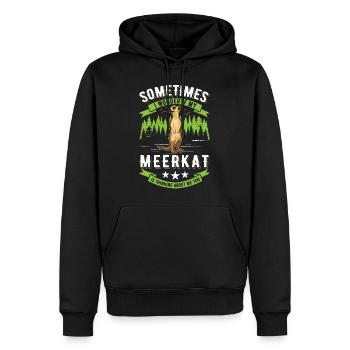 Erdmännchen Surikat Meerkat - Männer Premium Bio Hoodie - Schwarz - Vorne - Nico (187cm)