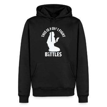 Jesus Anbetung Christliche Kämpfe Religiöser - Männer Premium Bio Hoodie - Schwarz - Vorne - Nico (187cm)
