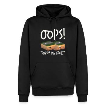 Tremblement de terre faille secouer le sol humoristique - Sweat à capuche Premium bio Homme - noir - Devant - Nico (187cm)