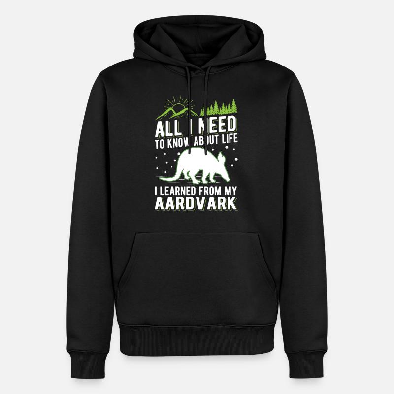 Aardvark Cadeau Aardvark - Sweat à capuche Premium bio Homme - noir