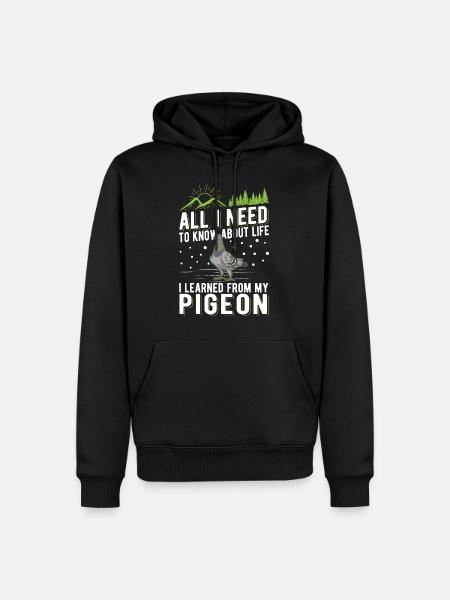 Taube Taubenzüchter Stadttaube - Männer Premium Bio Hoodie - Schwarz