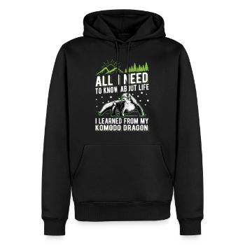 Komodowaran Komododrache Waran - Männer Premium Bio Hoodie - Schwarz - Vorne - Nico (187cm)