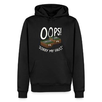 Tremblement de terre faille secouer le sol humoristique - Sweat à capuche Premium bio Homme - noir - Devant - Nico (187cm)