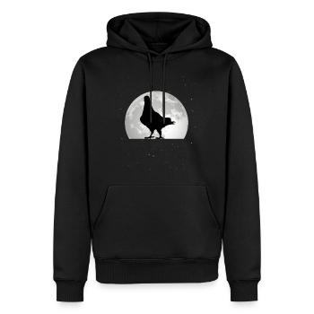Pigeon Lune Pigeon Fancier City Pigeon - Sweat à capuche Premium bio Homme - noir - Devant - Nico (187cm)