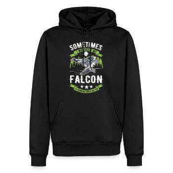 Falke Geschenk Falkenzucht Falkenzüchter Falkner - Männer Premium Bio Hoodie - Schwarz - Vorne - Nico (187cm)
