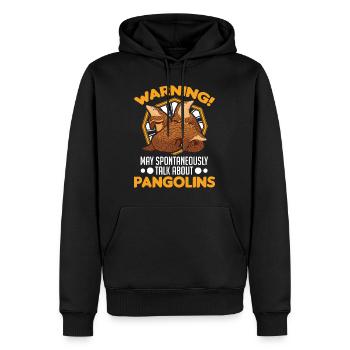 Avertissement Pangolin Pangolin - Sweat à capuche Premium bio Homme - noir - Devant - Nico (187cm)