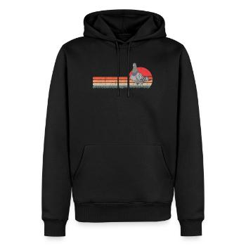 Taube Retro Taubenzüchter Vintage - Männer Premium Bio Hoodie - Schwarz - Vorne - Nico (187cm)