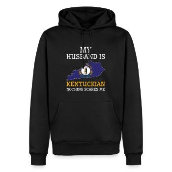 Rien ne me fait peur Kentuckian mari Kentucky - Sweat à capuche Premium bio Homme - noir - Devant - Nico (187cm)