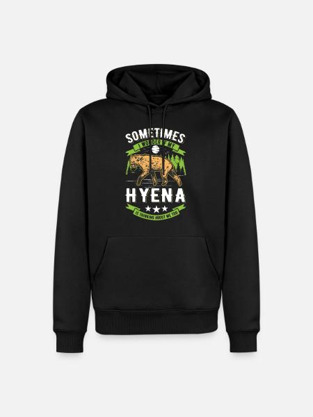 Hyäne Geschenk Erdwolf Hyena - Männer Premium Bio Hoodie - Schwarz
