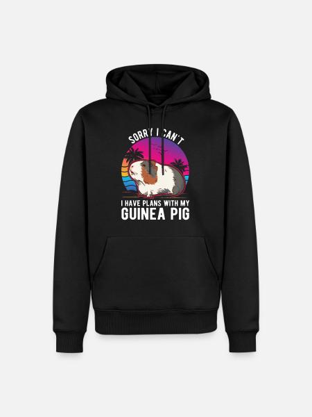 Meerschweinchen Geschenk Guinea Pig - Herre Premium økologisk hoodie - sort