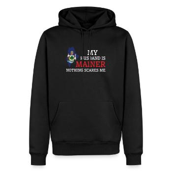 Rien ne me fait peur Mainer Mari Maine - Sweat à capuche Premium bio Homme - noir - Devant - Nico (187cm)