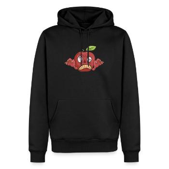 Halloween Apple Zombie Food Fruit Monster - Sweat à capuche Premium bio Homme - noir - Devant - Nico (187cm)