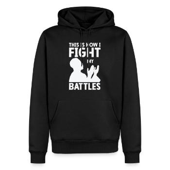 Jesus Anbetung Christliche Kämpfe Religiöser - Männer Premium Bio Hoodie - Schwarz - Vorne - Nico (187cm)