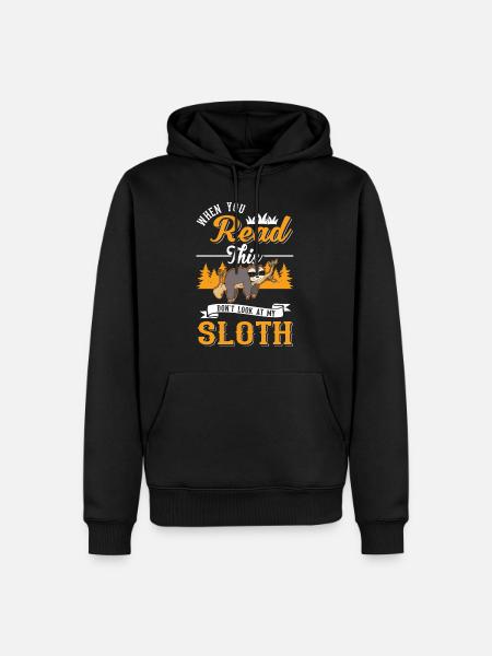 Sloth Gift Sloth - Men’s Premium Organic Hoodie - black