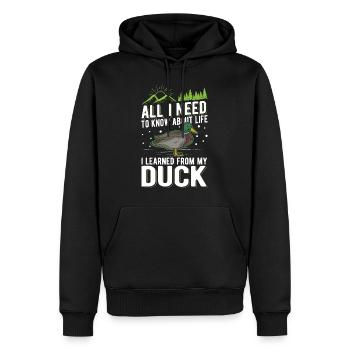 Ente Geschenk Entenzüchter - Männer Premium Bio Hoodie - Schwarz - Vorne - Nico (187cm)