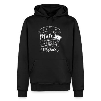 Énorme erreur Citations d’imperfection de l’art de la ligne - Sweat à capuche Premium bio Homme - noir - Devant - Nico (187cm)