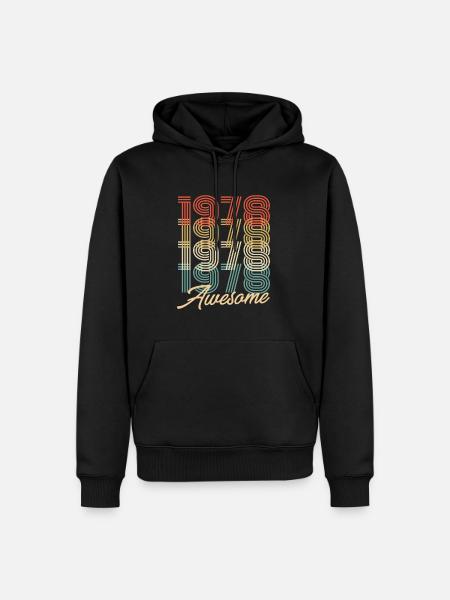 Funny Birthday Awesome 1978 - Men’s Premium Organic Hoodie - black