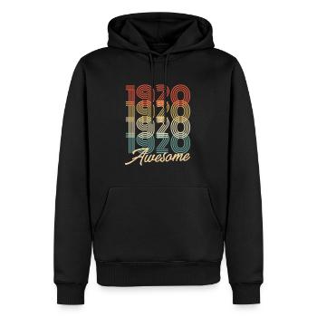 Funny Birthday Awesome 1920 - Männer Premium Bio Hoodie - Schwarz - Vorne - Nico (187cm)