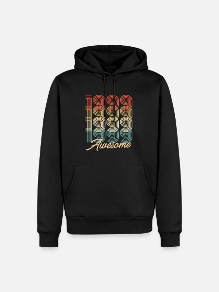 Funny Birthday Awesome 1999 - Men’s Premium Organic Hoodie - black