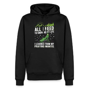 Praying mantis Mantis Mantis - Men’s Premium Organic Hoodie - black - Front - Nico (187cm)