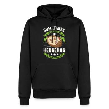 Igel Geschenk Stacheligel - Männer Premium Bio Hoodie - Schwarz - Vorne - Nico (187cm)