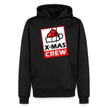 Fête de Noël de l’équipage de Noël - Sweat à capuche Premium bio Homme - noir - Devant - Nico (187cm)