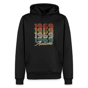 Funny Birthday Awesome 1969 - Men’s Premium Organic Hoodie - black - Front - Nico (187cm)