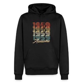Funny Birthday Awesome 1959 - Männer Premium Bio Hoodie - Schwarz - Vorne - Nico (187cm)