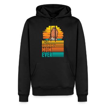 Murmeltier Mama Groundhog Mom Woodchuck - Männer Premium Bio Hoodie - Schwarz - Vorne - Nico (187cm)