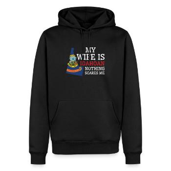 Nichts macht mir Angst Idahoan Wife Idaho - Männer Premium Bio Hoodie - Schwarz - Vorne - Nico (187cm)
