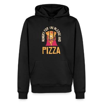 Les super-héros amoureux des livres Lire les livres gourmets - Sweat à capuche Premium bio Homme - noir - Devant - Nico (187cm)