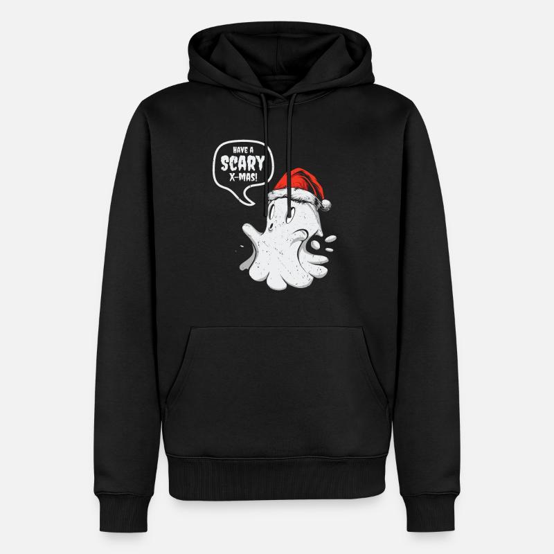 Effrayant Halloween Mignon Noël - Sweat à capuche Premium bio Homme - noir