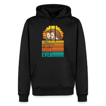 Best Hedgehog Mom Ever Igel Mama Stacheligel - Männer Premium Bio Hoodie - Schwarz - Vorne - Nico (187cm)