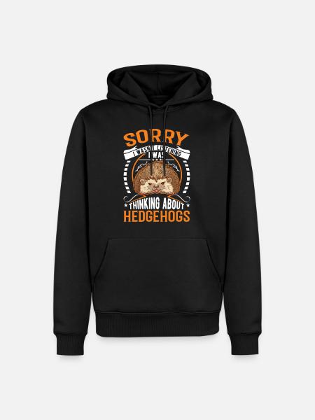 Hérisson épineux - Sweat à capuche Premium bio Homme - noir