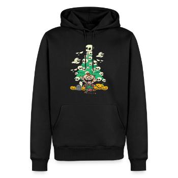 Evil Christmas Elf Zombie Holiday Horror - Sweat à capuche Premium bio Homme - noir - Devant - Nico (187cm)
