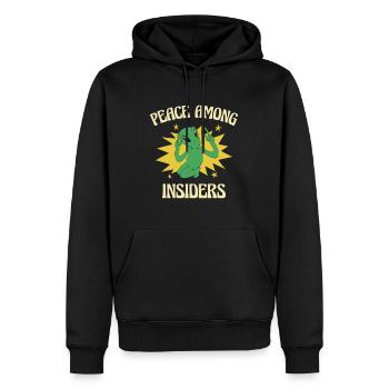 Alien Peace Alien Head Marsian Space Outsider - Männer Premium Bio Hoodie - Schwarz - Vorne - Nico (187cm)