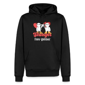 Valentines Couple Stronger Together Lifetime - Männer Premium Bio Hoodie - Schwarz - Vorne - Nico (187cm)
