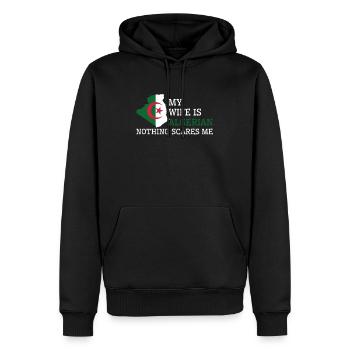 Nichts macht mir Angst Algerische Frau Algerien - Männer Premium Bio Hoodie - Schwarz - Vorne - Nico (187cm)