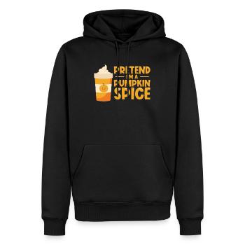 Pumpkin Spice Latte Halloween Costume Café Lover - Sweat à capuche Premium bio Homme - noir - Devant - Nico (187cm)