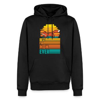 Best Fox Mom Ever Fuchs Mama - Men’s Premium Organic Hoodie - black - Front - Nico (187cm)