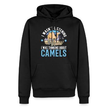 Kamel Geschenk Dromedar Camel Großkamel - Männer Premium Bio Hoodie - Schwarz - Vorne - Nico (187cm)