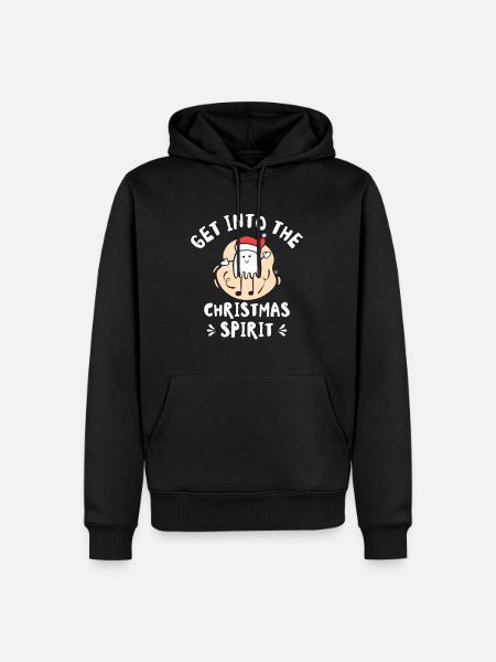 Noël mignon fantôme Halloween - Sweat à capuche Premium bio Homme - noir
