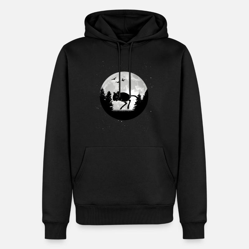 Gerbille Moon Racing Rat Gerbille - Sweat à capuche Premium bio Homme - noir